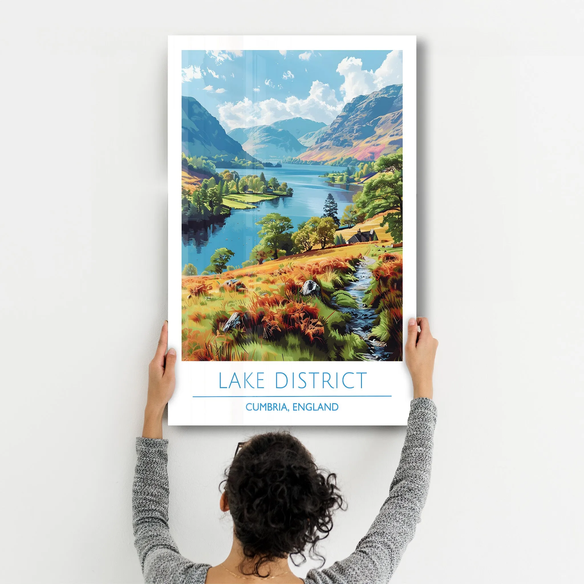 Lake District-Cumbria England-Travel Posters | Glass Wall Art