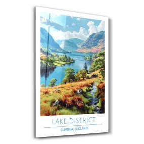 Lake District-Cumbria England-Travel Posters | Glass Wall Art