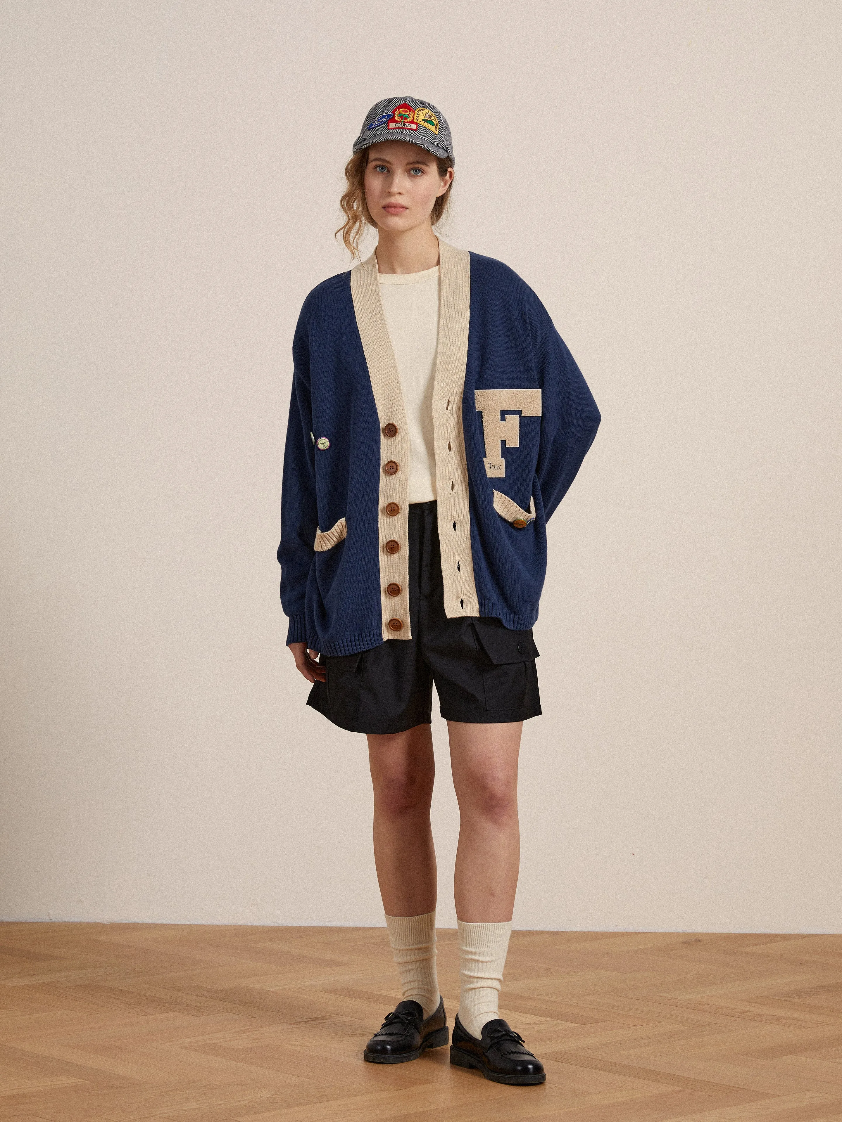 Laleh Varsity Contrast Cardigan