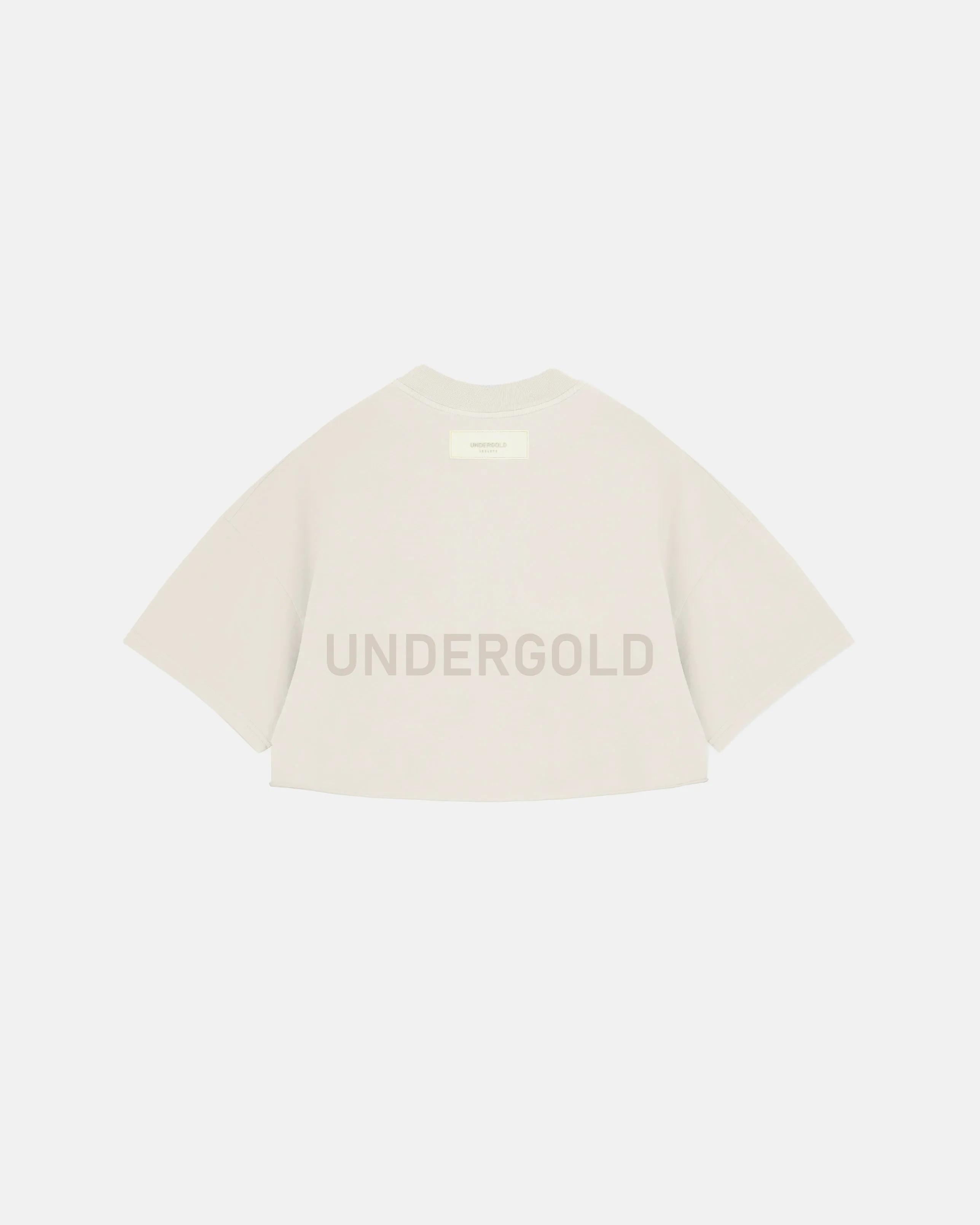 Line Logo Crop Top Cream