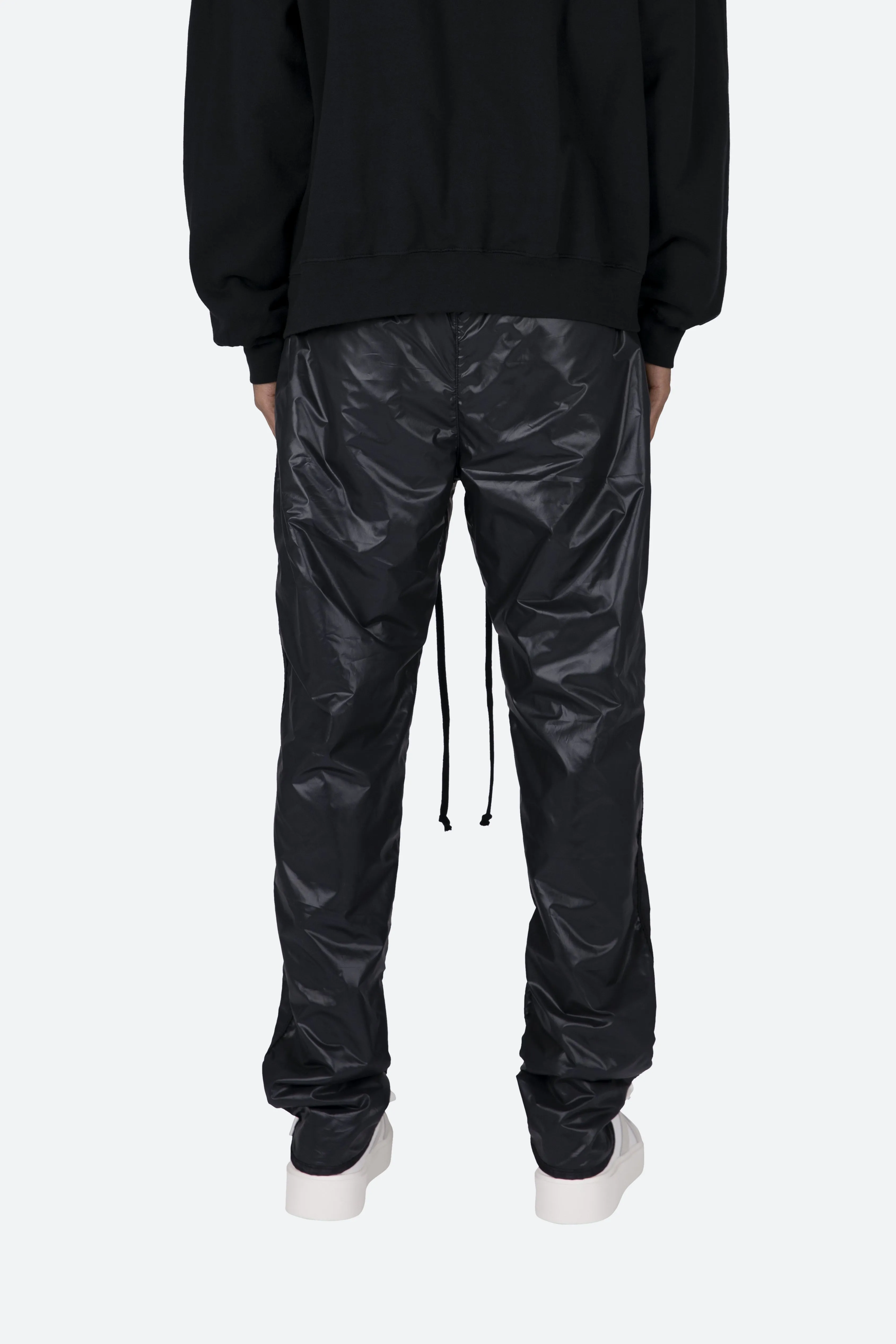 Lined Nylon Pants - Black