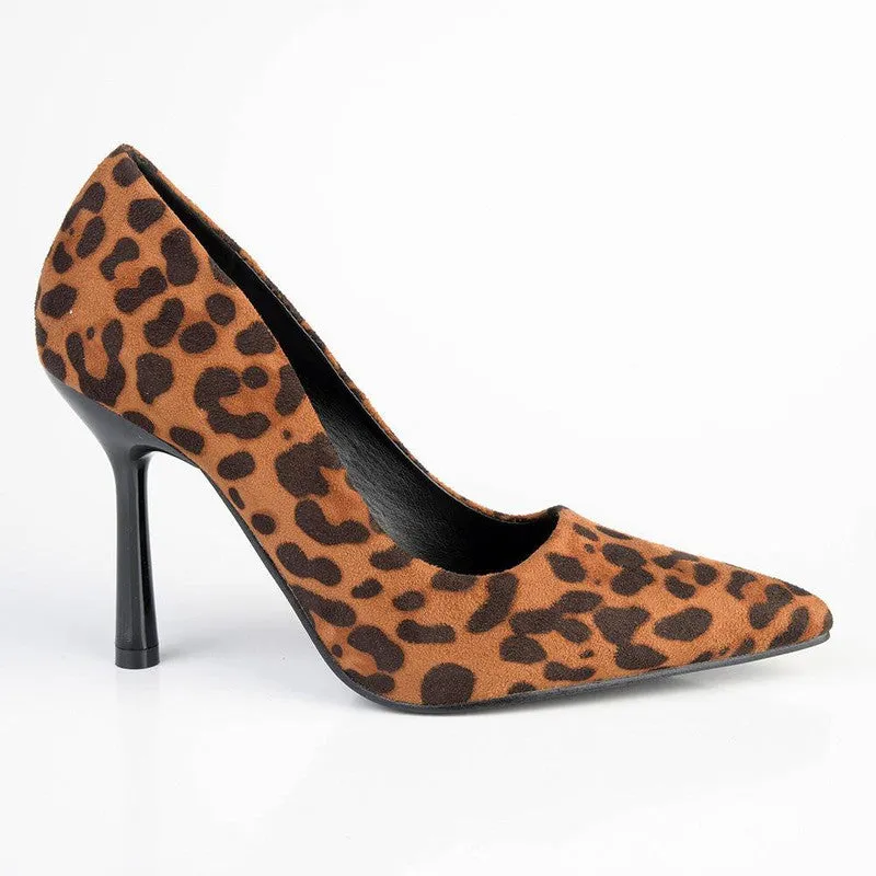 Madison Lila 4 Hourglass Heels - Leopard