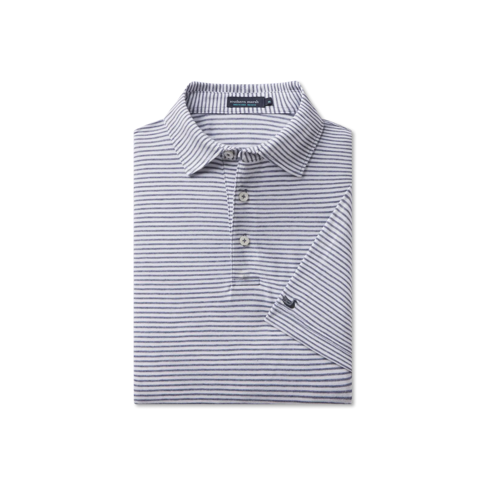 MarshLUX Mangrove Stripe Pique Polo