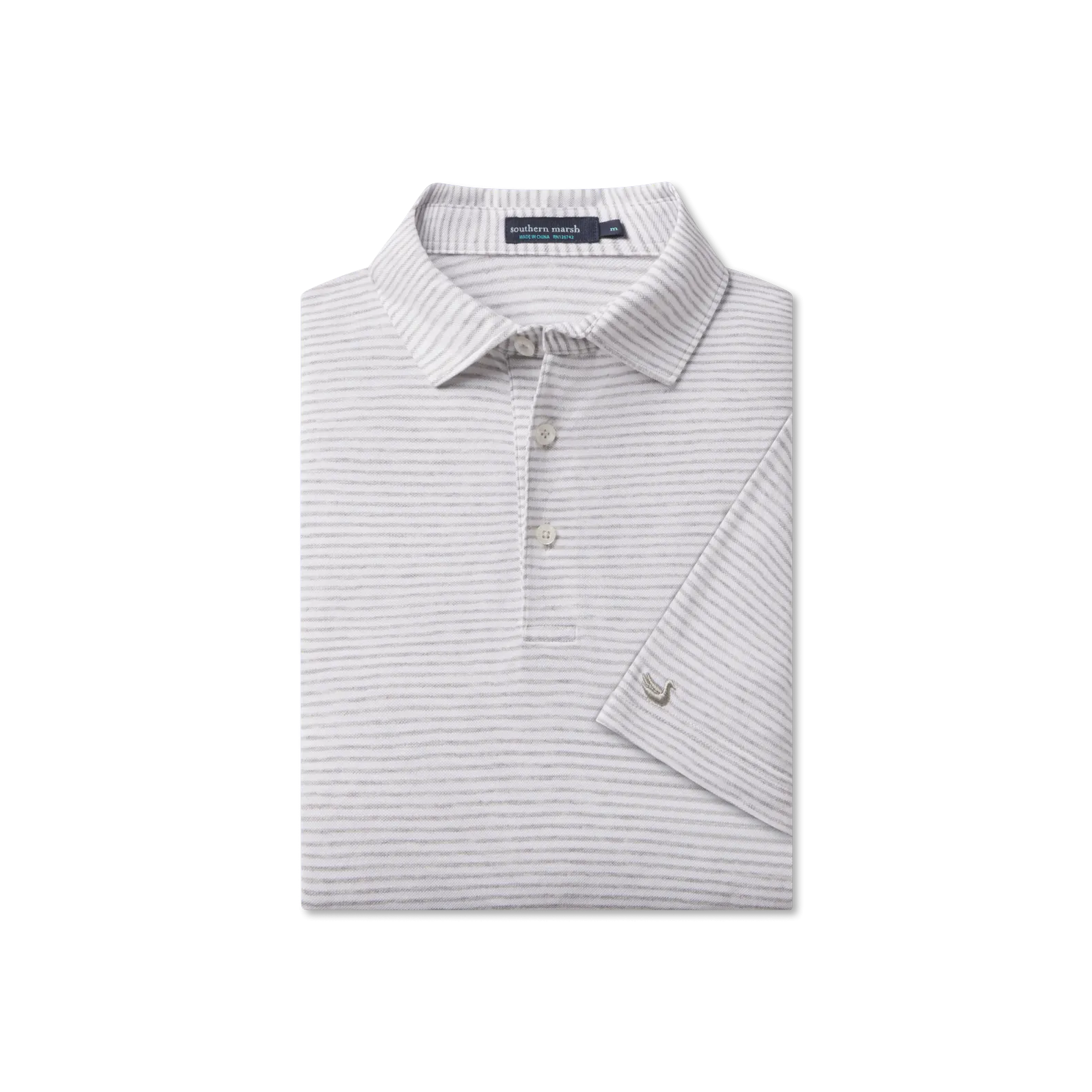 MarshLUX Mangrove Stripe Pique Polo