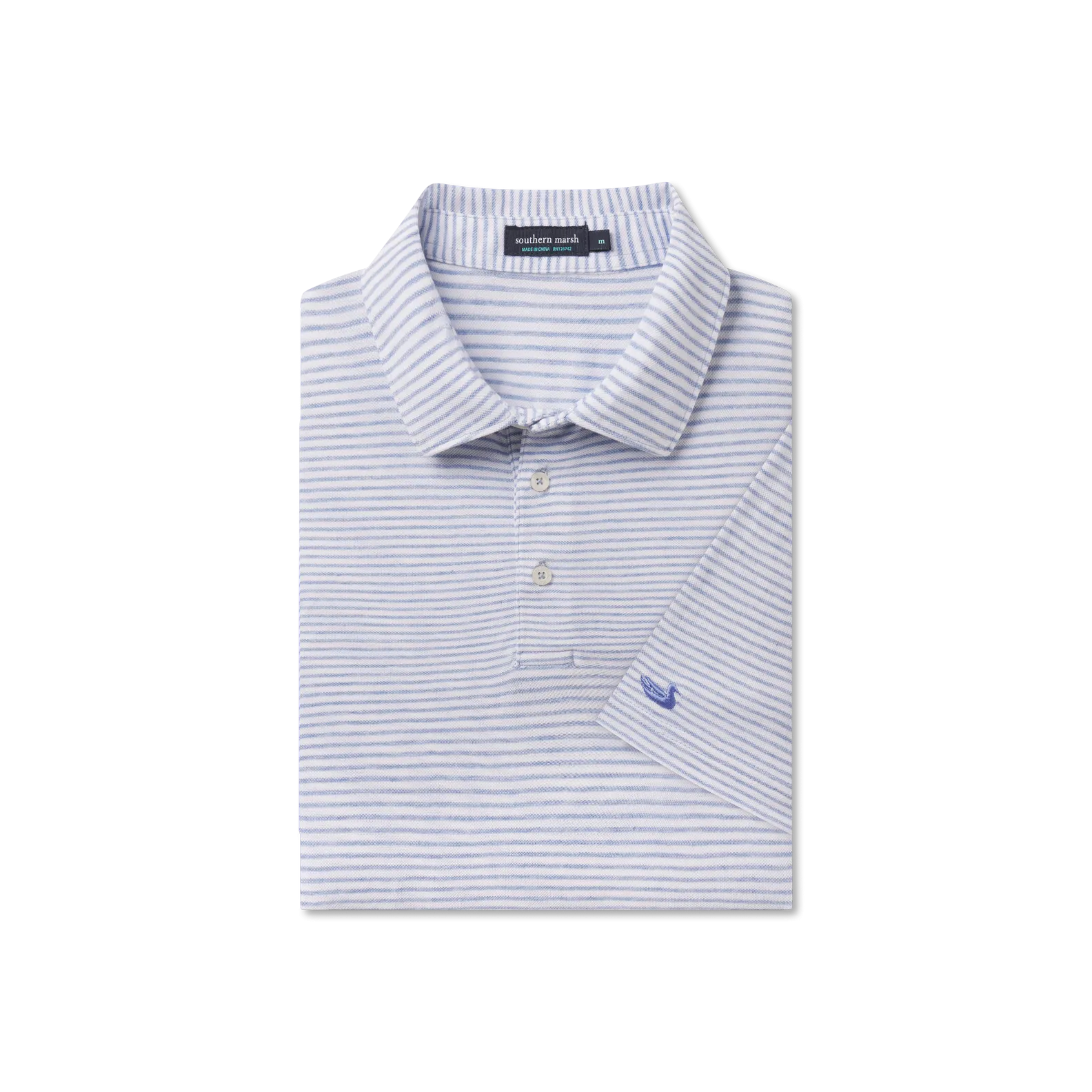 MarshLUX Mangrove Stripe Pique Polo