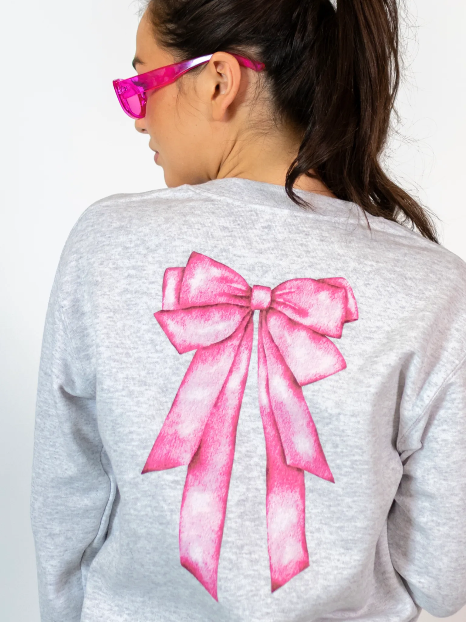 MEGA DOLLED UP (pink) SWEATSHIRT (rygprint) - GRÅ