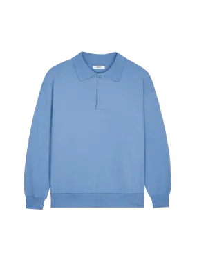 Mens DNA Heavyweight Polo Sweatshirt—summit blue