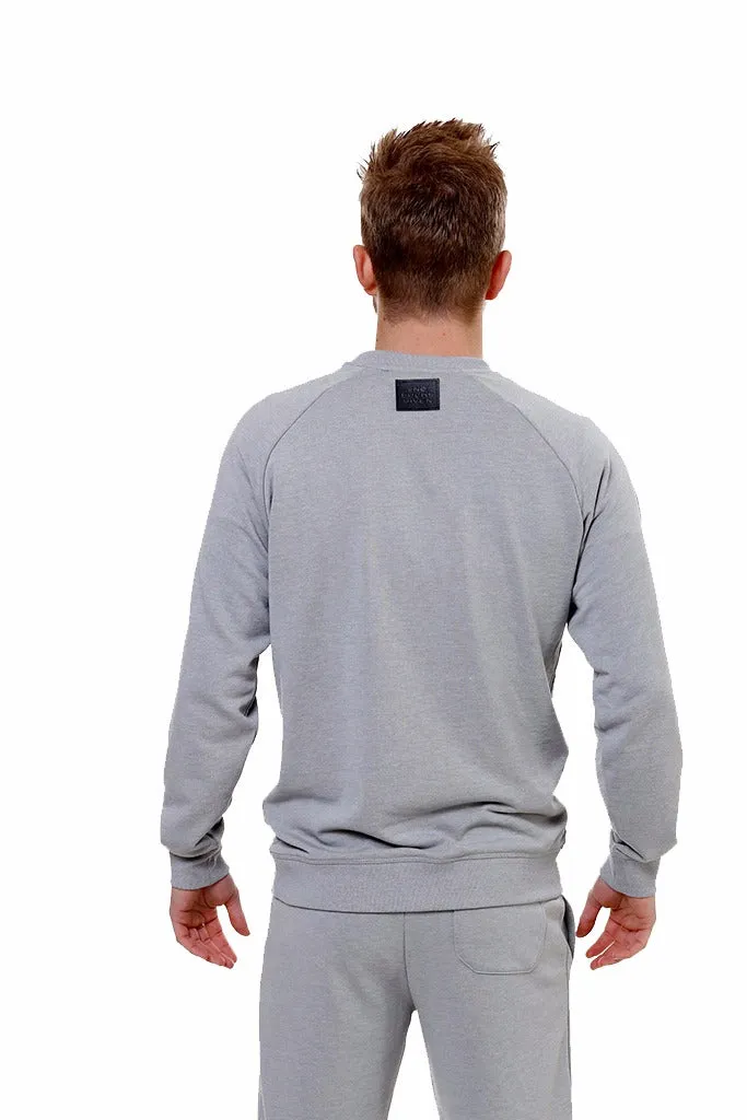 Mens Silver Slim Fit Sweatshirt