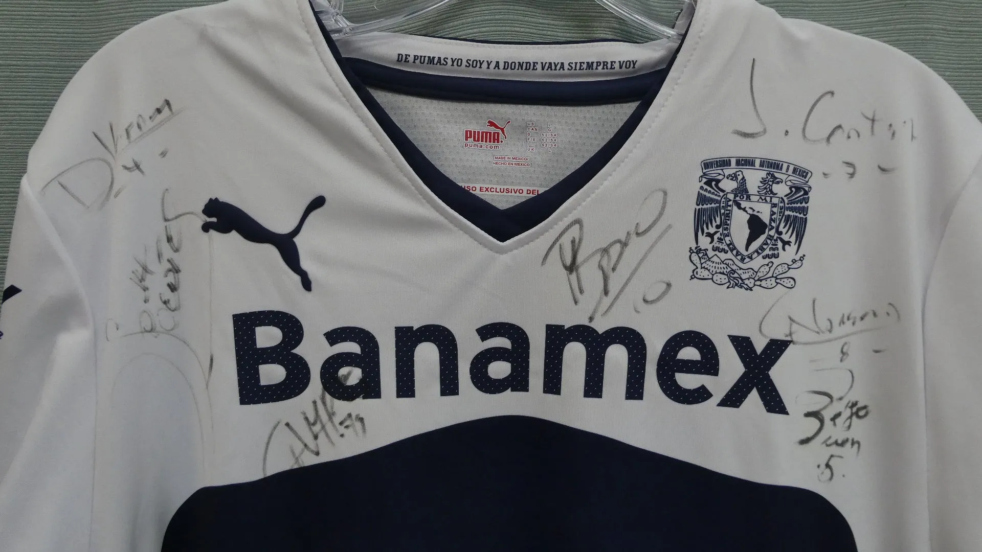 Mexico City Pumas Autographed Jersey