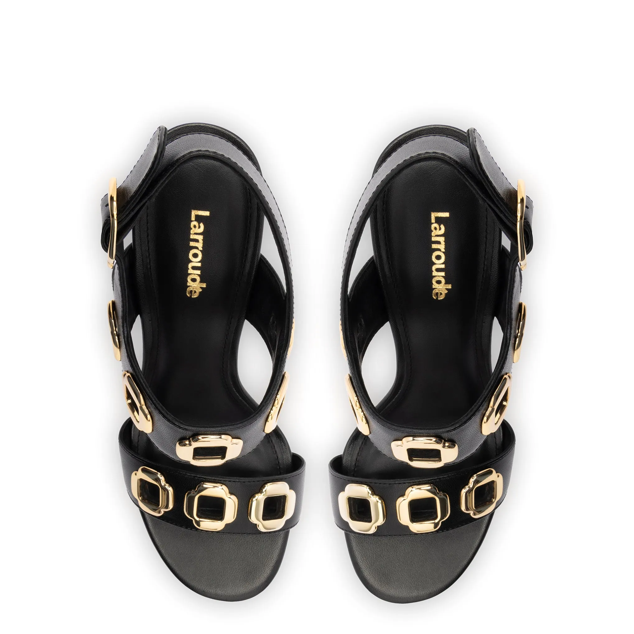 Milan Hi Sandal In Black Leather