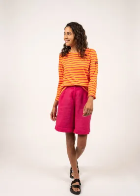 Minquidame striped sailor shirt - regular fit, in light cotton (TANGERINE/DRAGON)