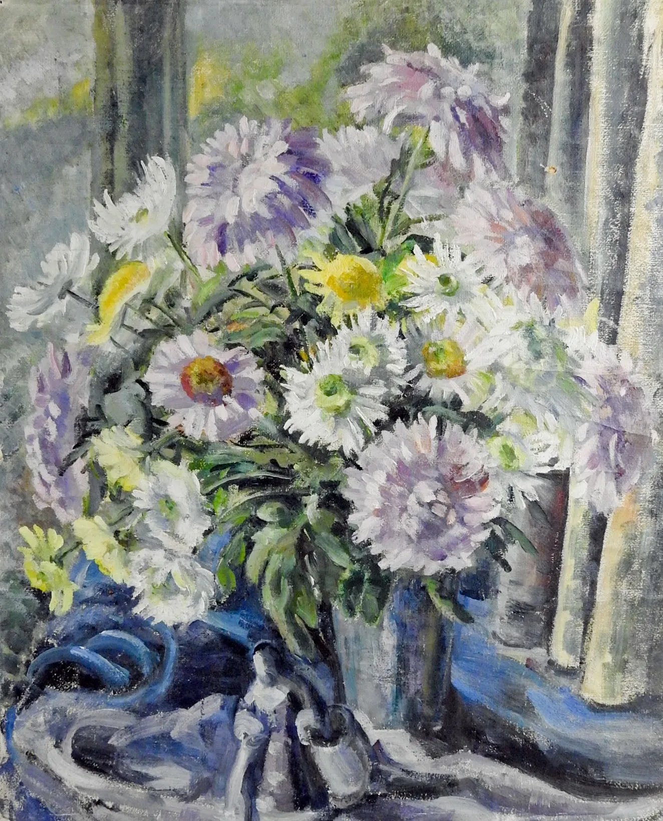 Modernist Floral Still Life Painting