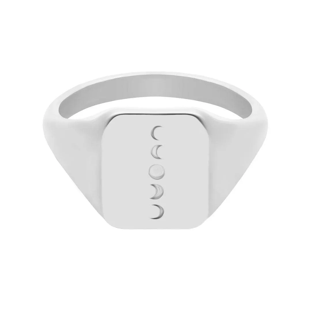 Moon Phases Signet Ring