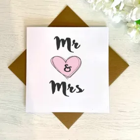 Mr & Mrs Wedding Card