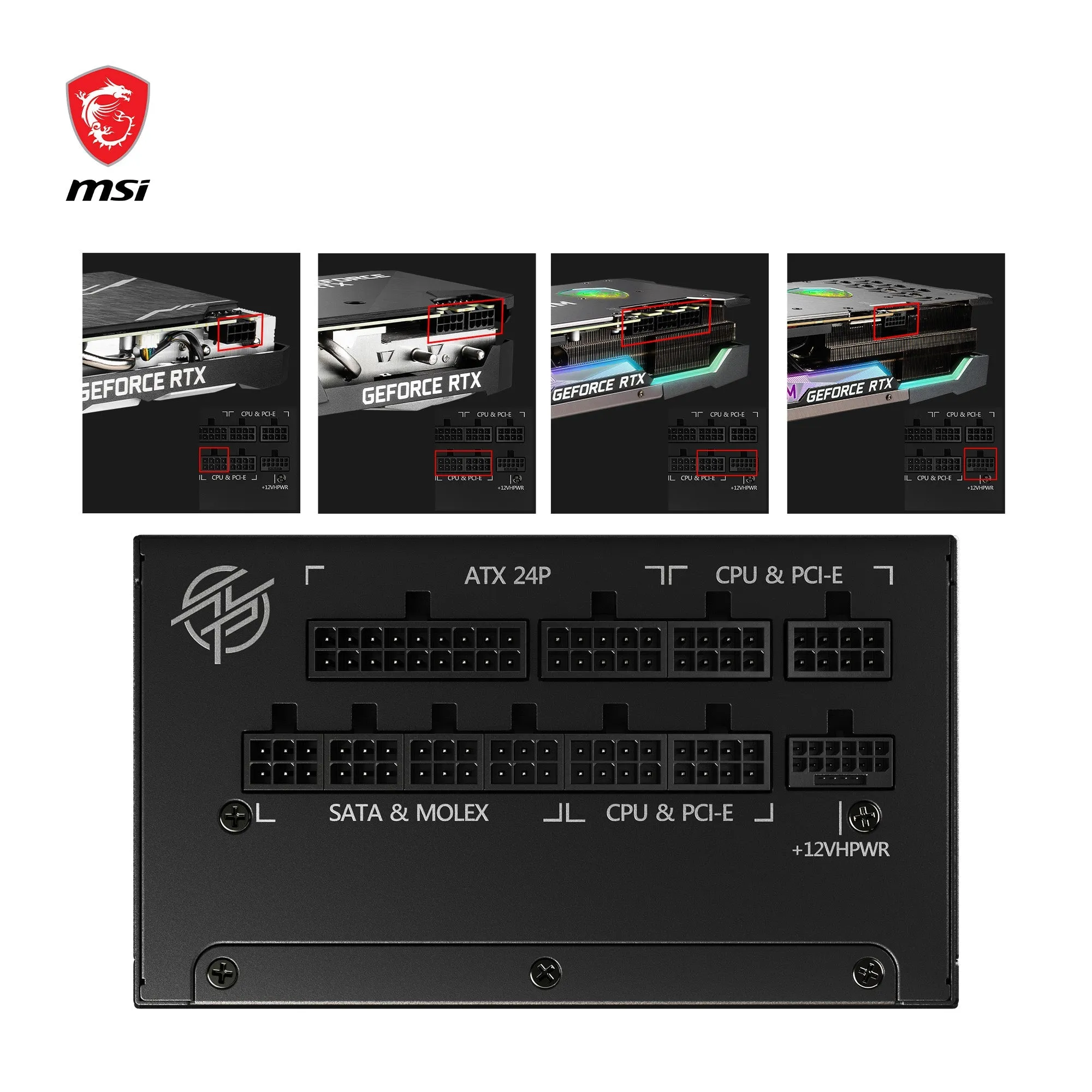 MSI CB Desktop PC Netzteil 850Watt MPG A850G PCIE5 80Plus Gold ATX