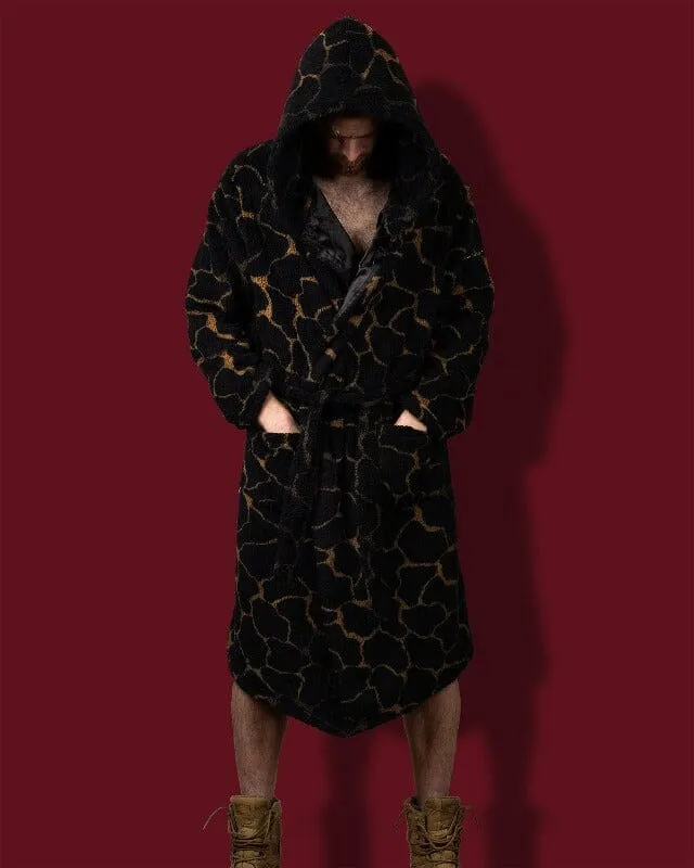 MTHD x TDQ Sherpa Fleece Robe Black Jag