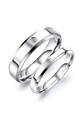 My Significant Other Band Ring in Silver Couple Set