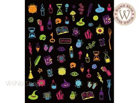 Neon Halloween Adhesive Nail Art Sticker - 1 pc (DP3282)