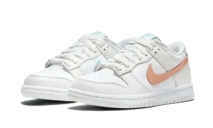 Nike Dunk Low White Bone Peach Aqua