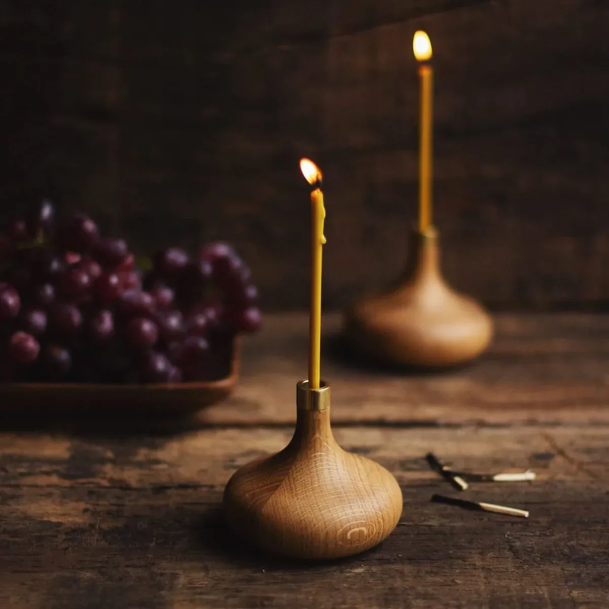 Oak Candle Holder