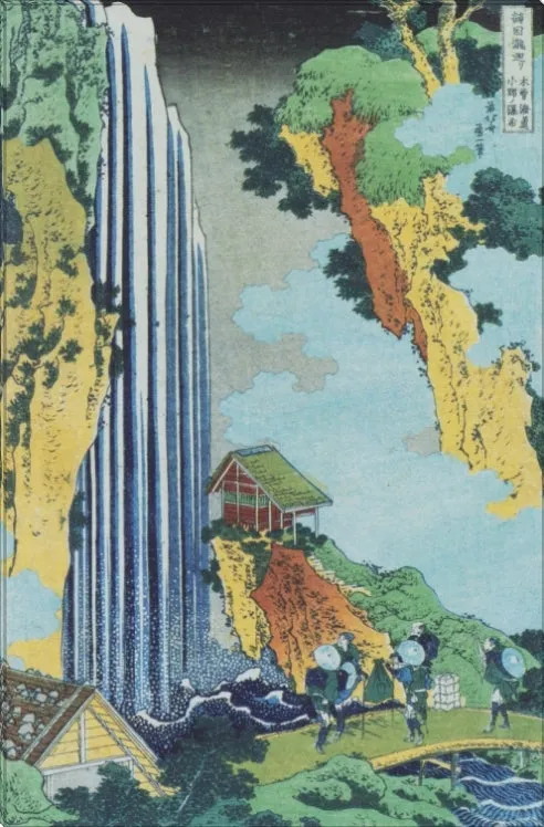 Ono Waterfall at Kisokaido | Katsushika Hokusai Masters Classic Art in Gallery Wrapped Canvas | Various Sizes