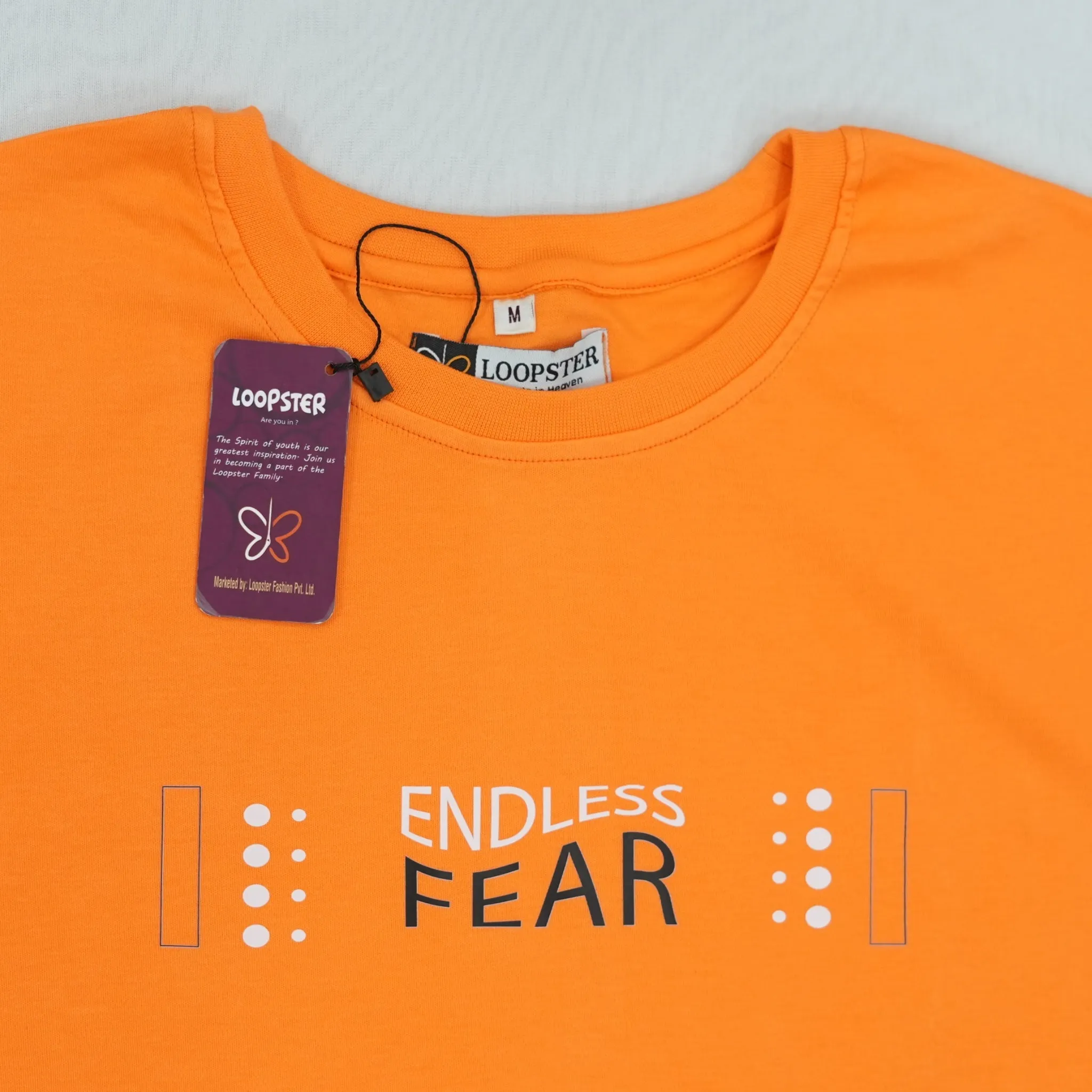 Orange Endless Fear Relaxed Fit Unisex T-shirt