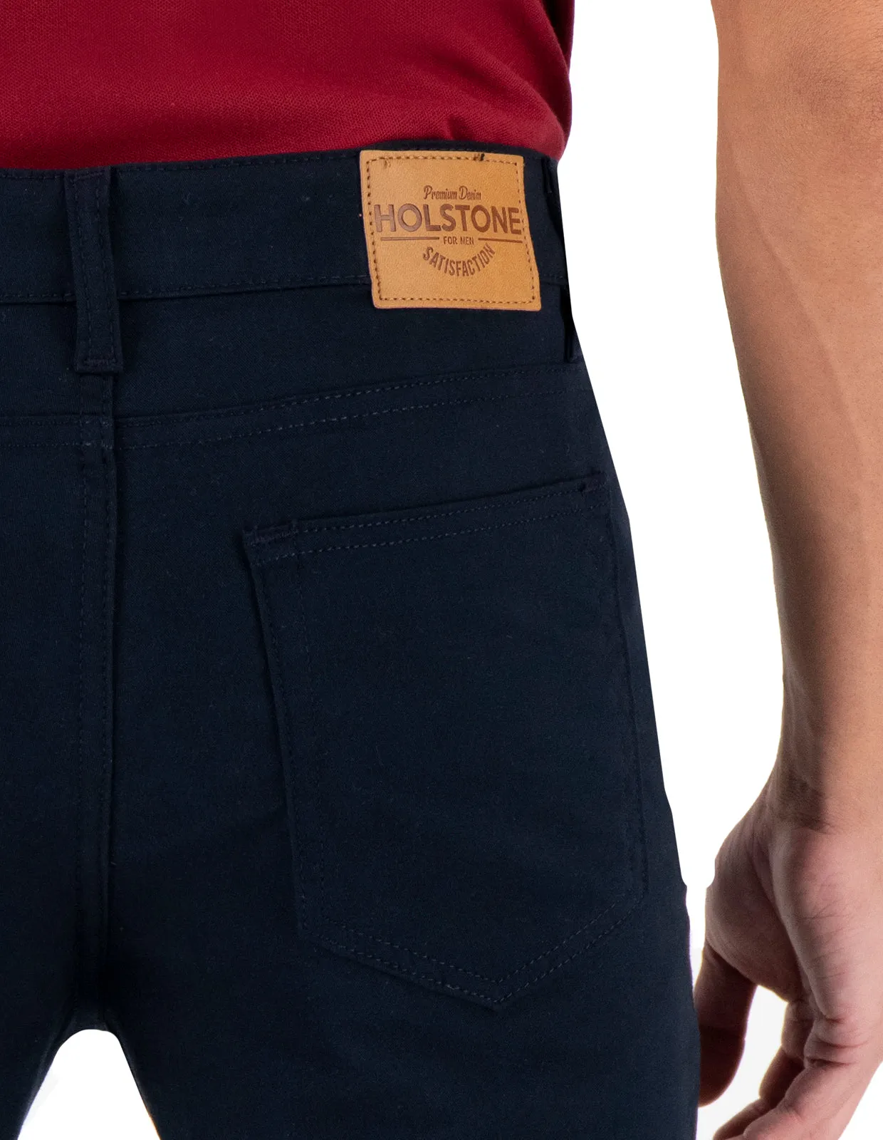 Pantalón de Gabardina Jean Cut Slim Fit - Azul Marino