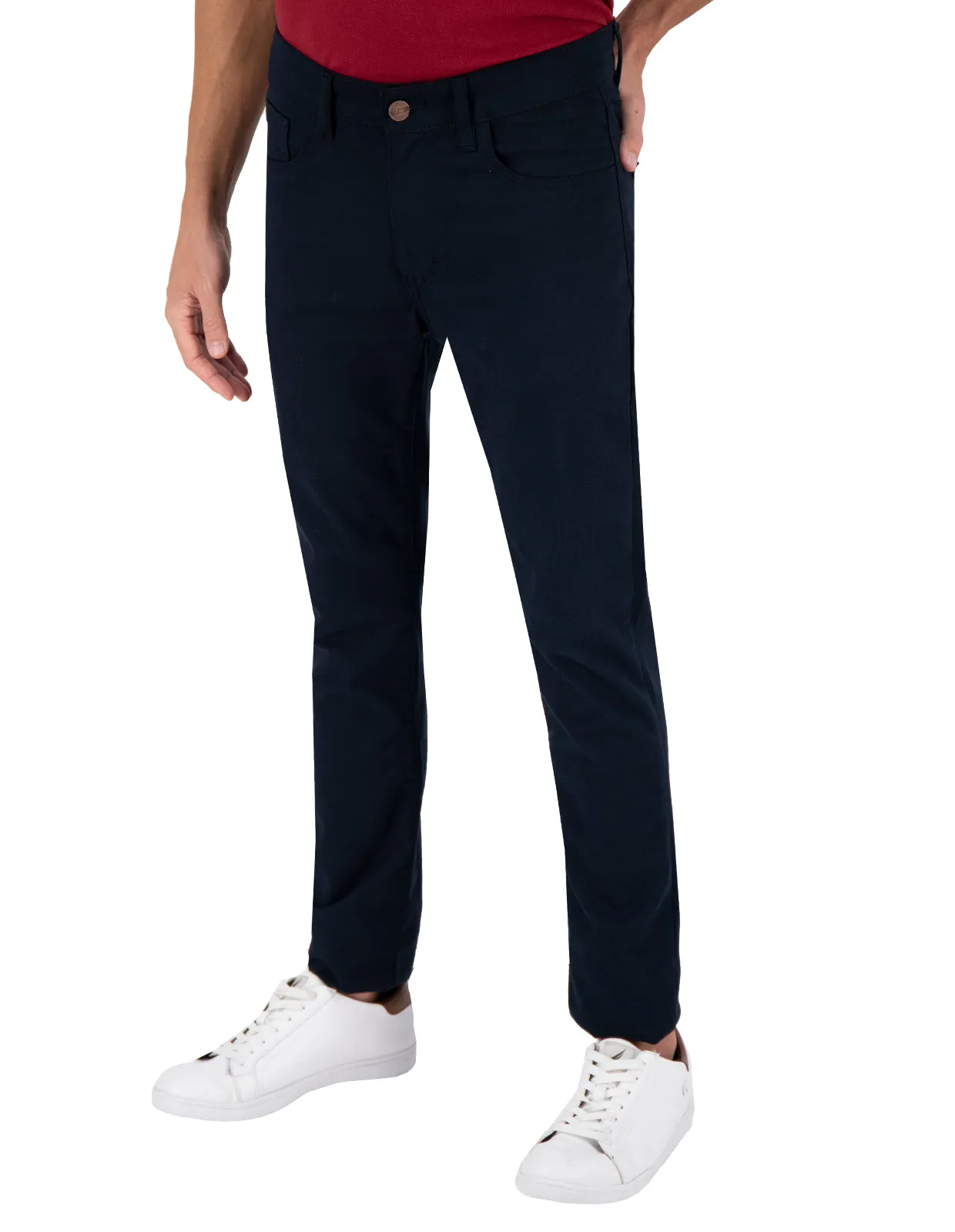 Pantalón de Gabardina Jean Cut Slim Fit - Azul Marino