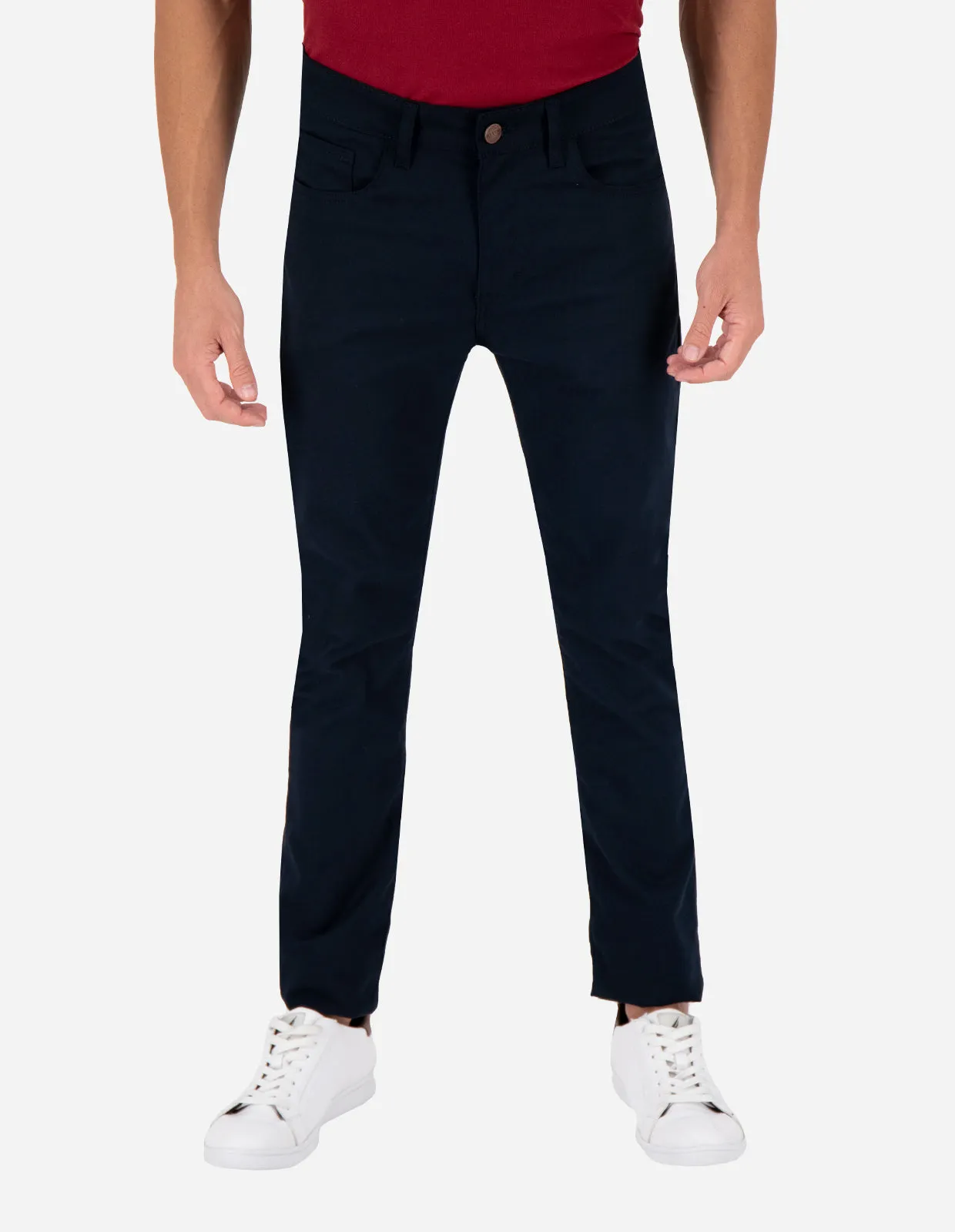 Pantalón de Gabardina Jean Cut Slim Fit - Azul Marino