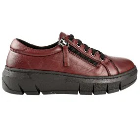 Pantofi sport, dama, ANNA VIOTTI, 912-18 bordo, piele naturala