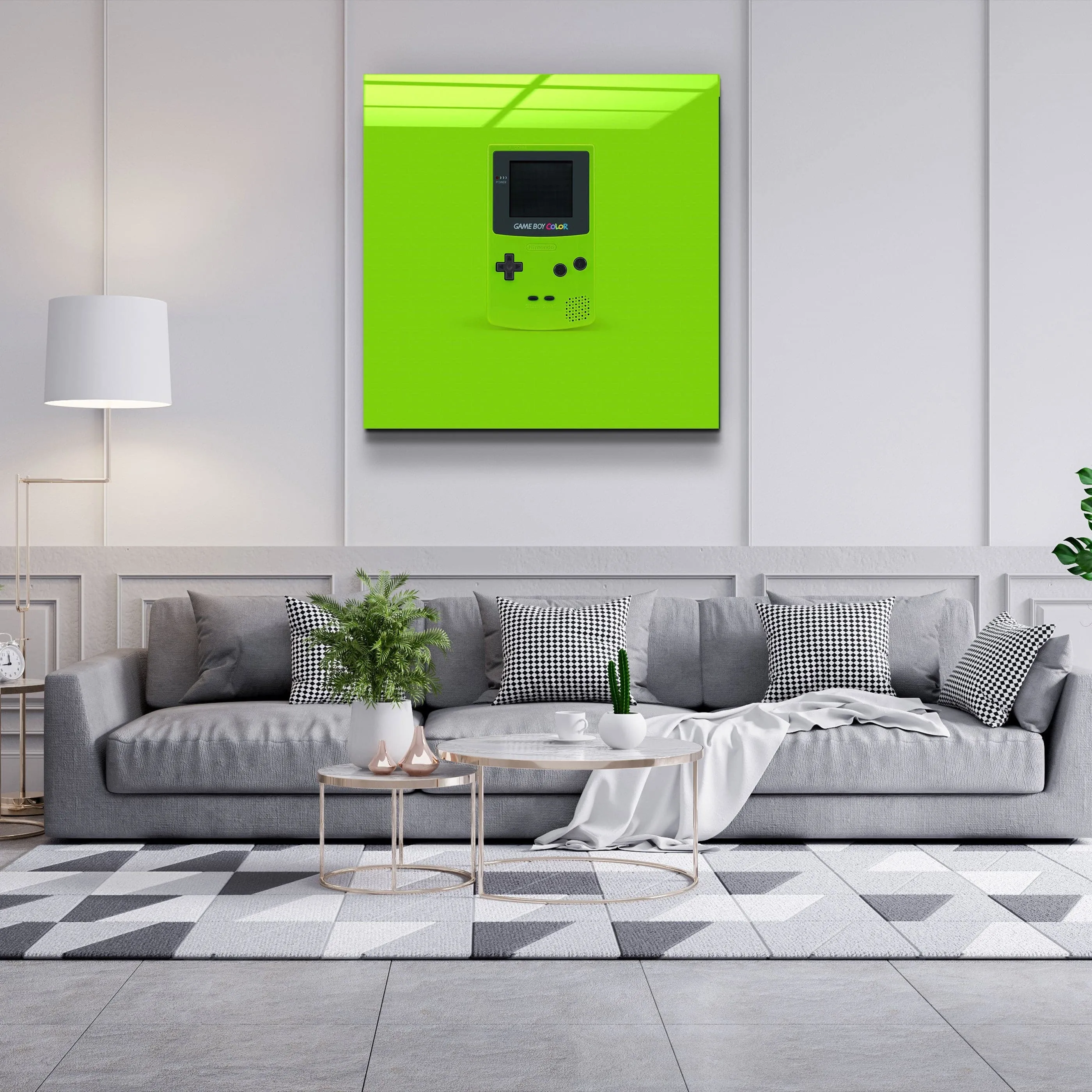 ."GameBoy". Designer's Collection Glass Wall Art