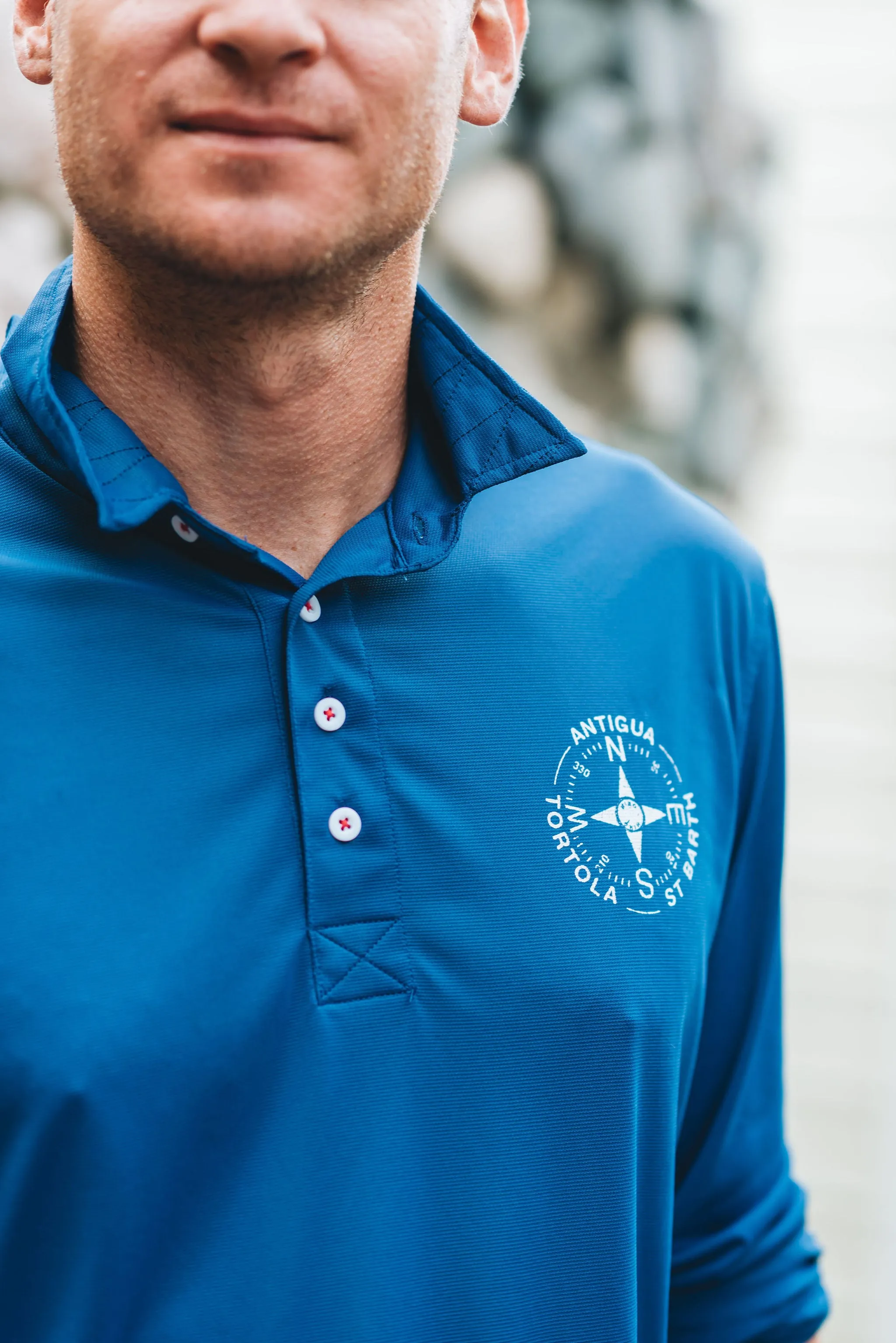 R3 Tortola Compass UPF50 Shirt - Racing Blue