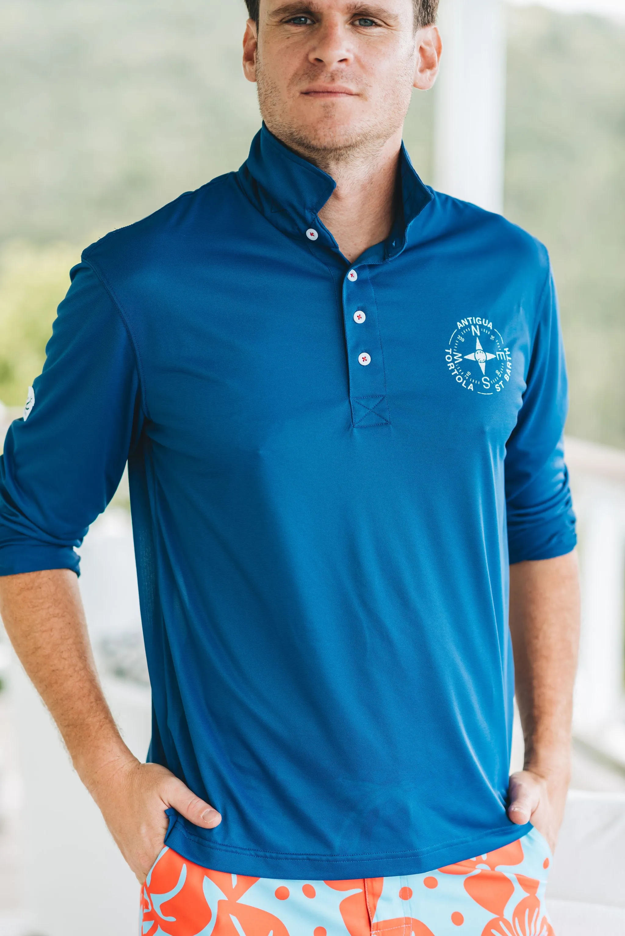 R3 Tortola Compass UPF50 Shirt - Racing Blue