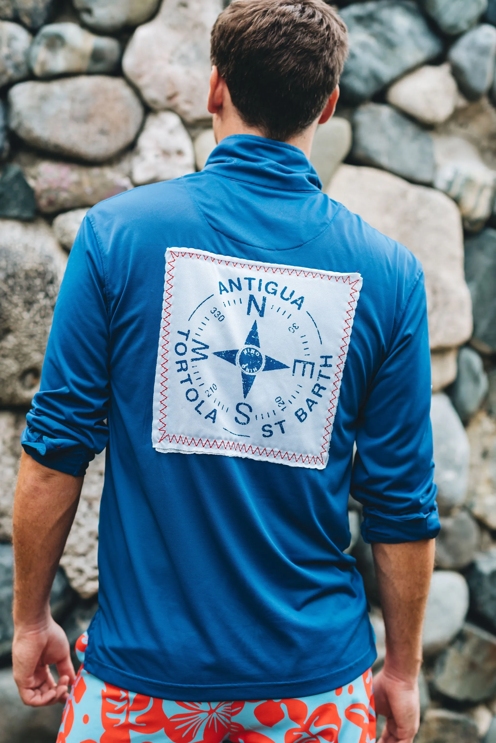 R3 Tortola Compass UPF50 Shirt - Racing Blue