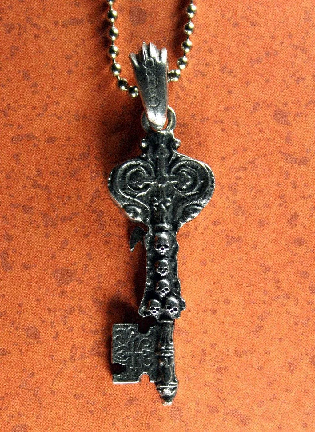 Santa Muerte Key Necklace