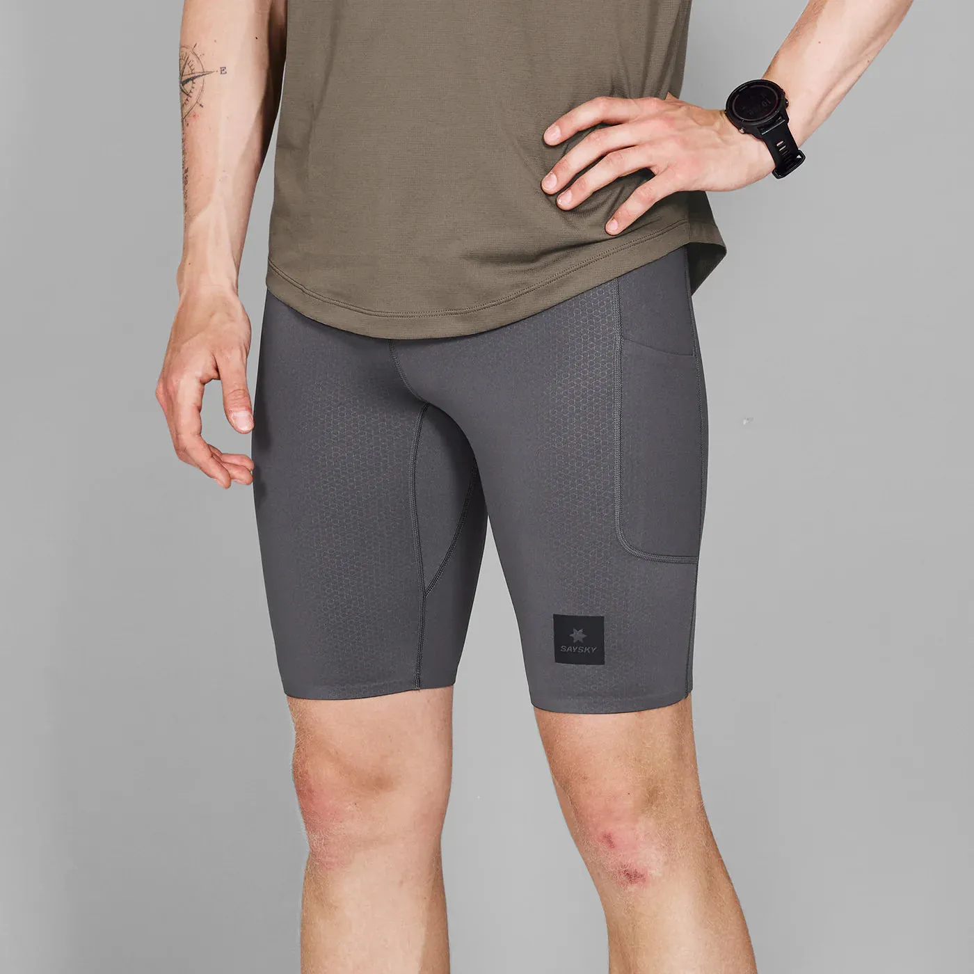 Saysky | Combat  Short Tights 9'' | Grey | Heren