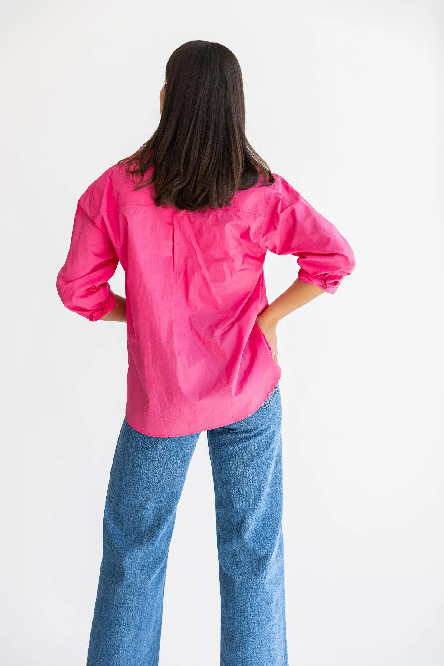 Selenia Pink Poplin Shirt - Final Sale