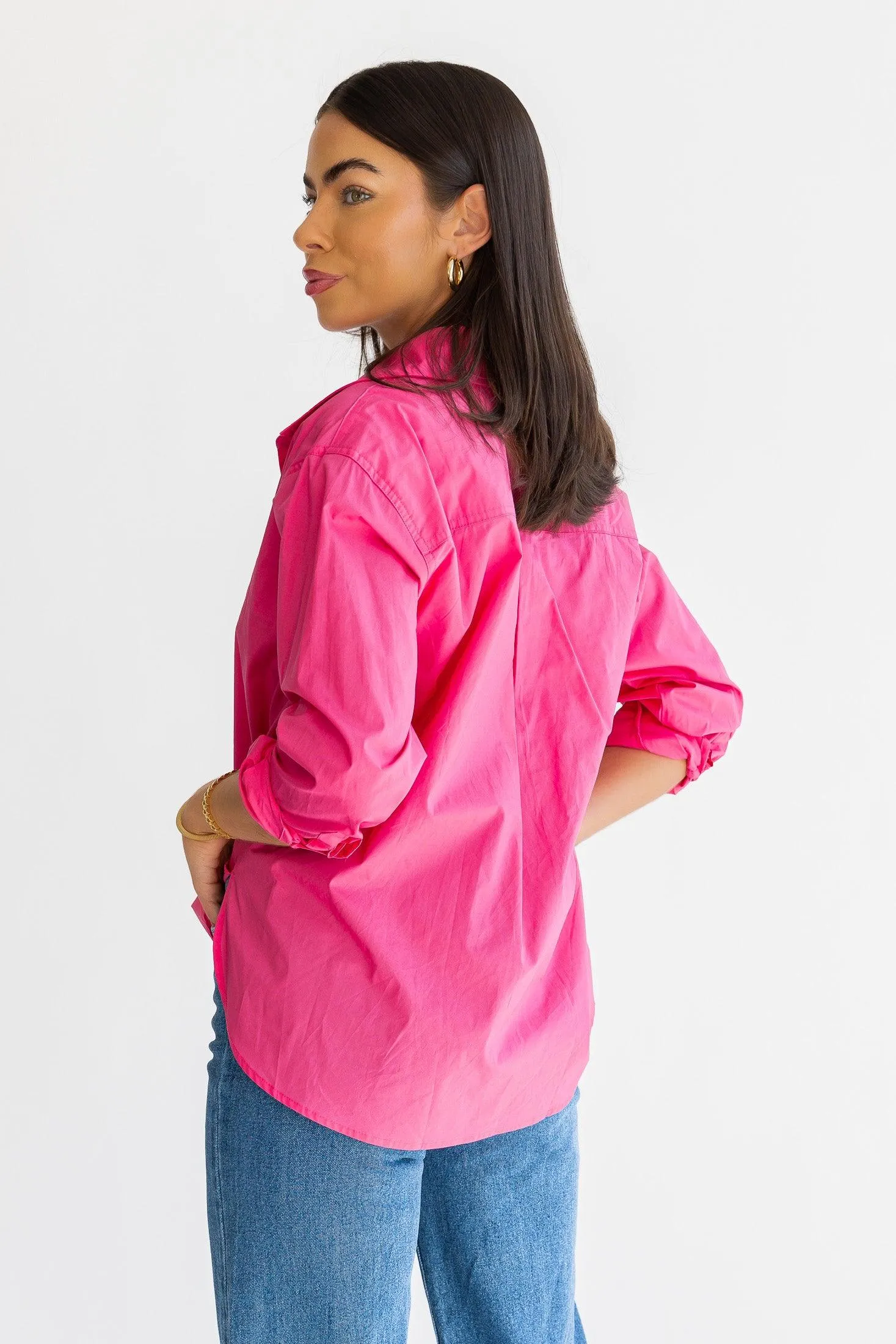 Selenia Pink Poplin Shirt - Final Sale