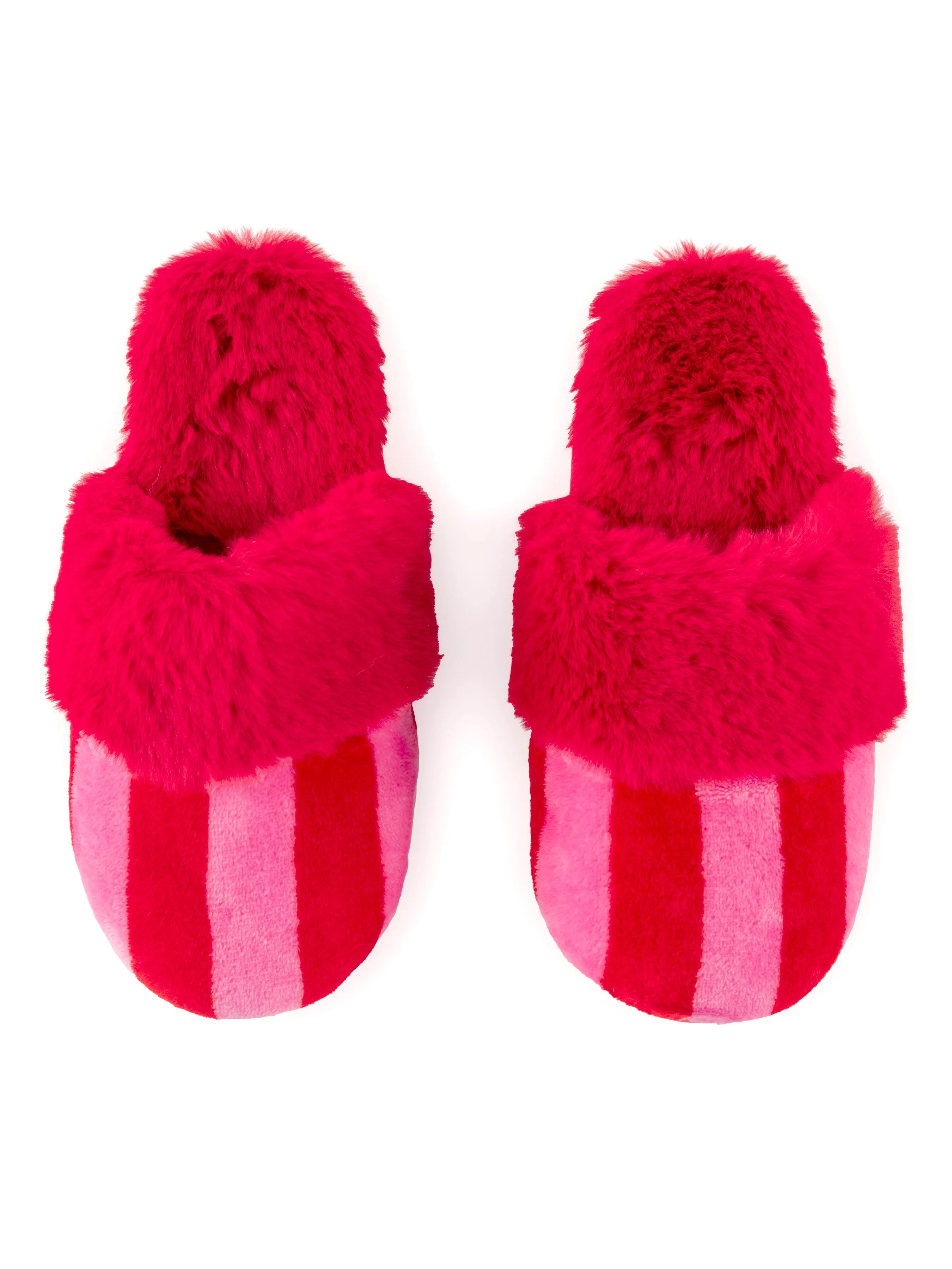 Shiraleah Felicity Stripe Slippers, Red