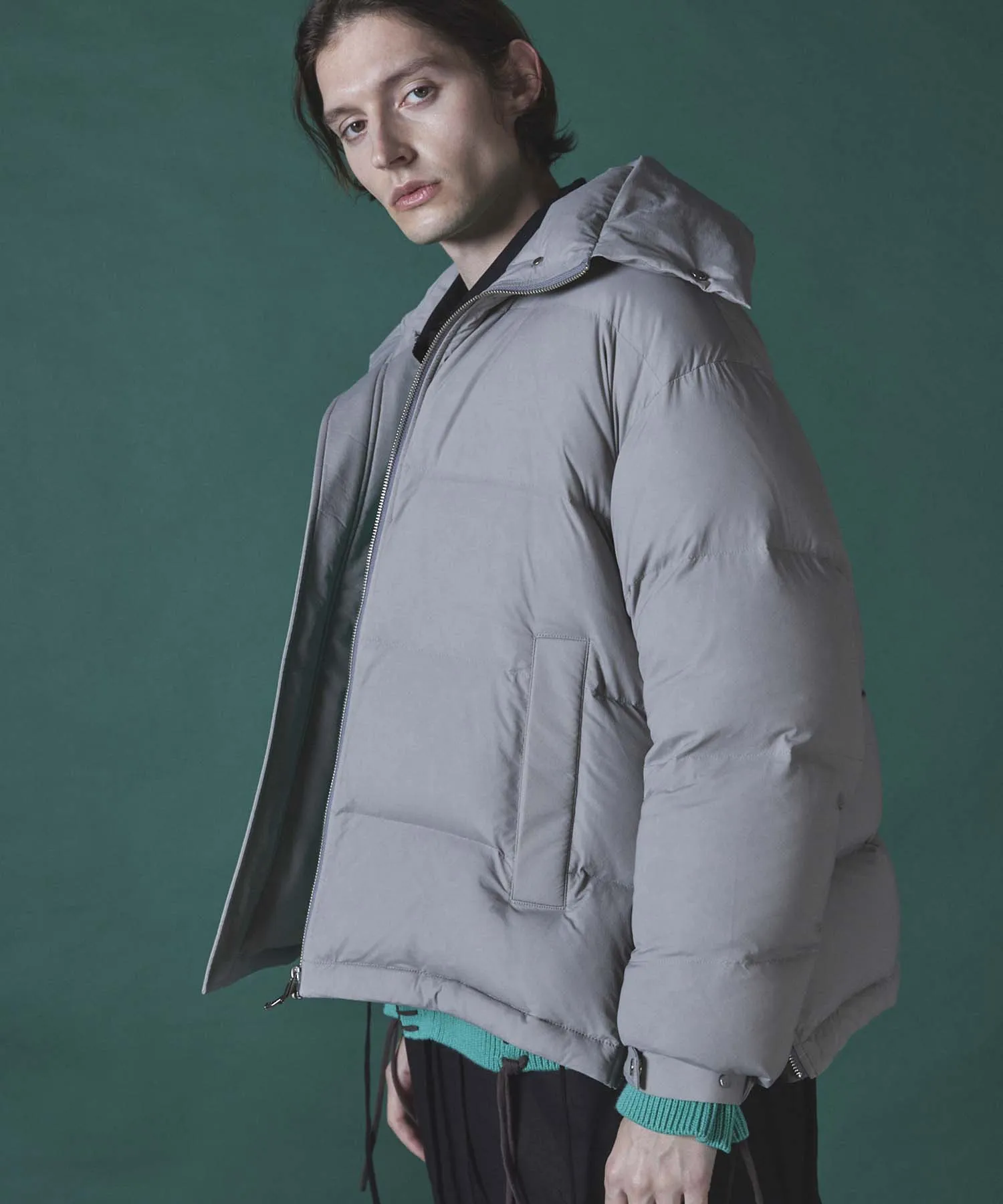 Stretch Nylon Prime-Over Down Jacket