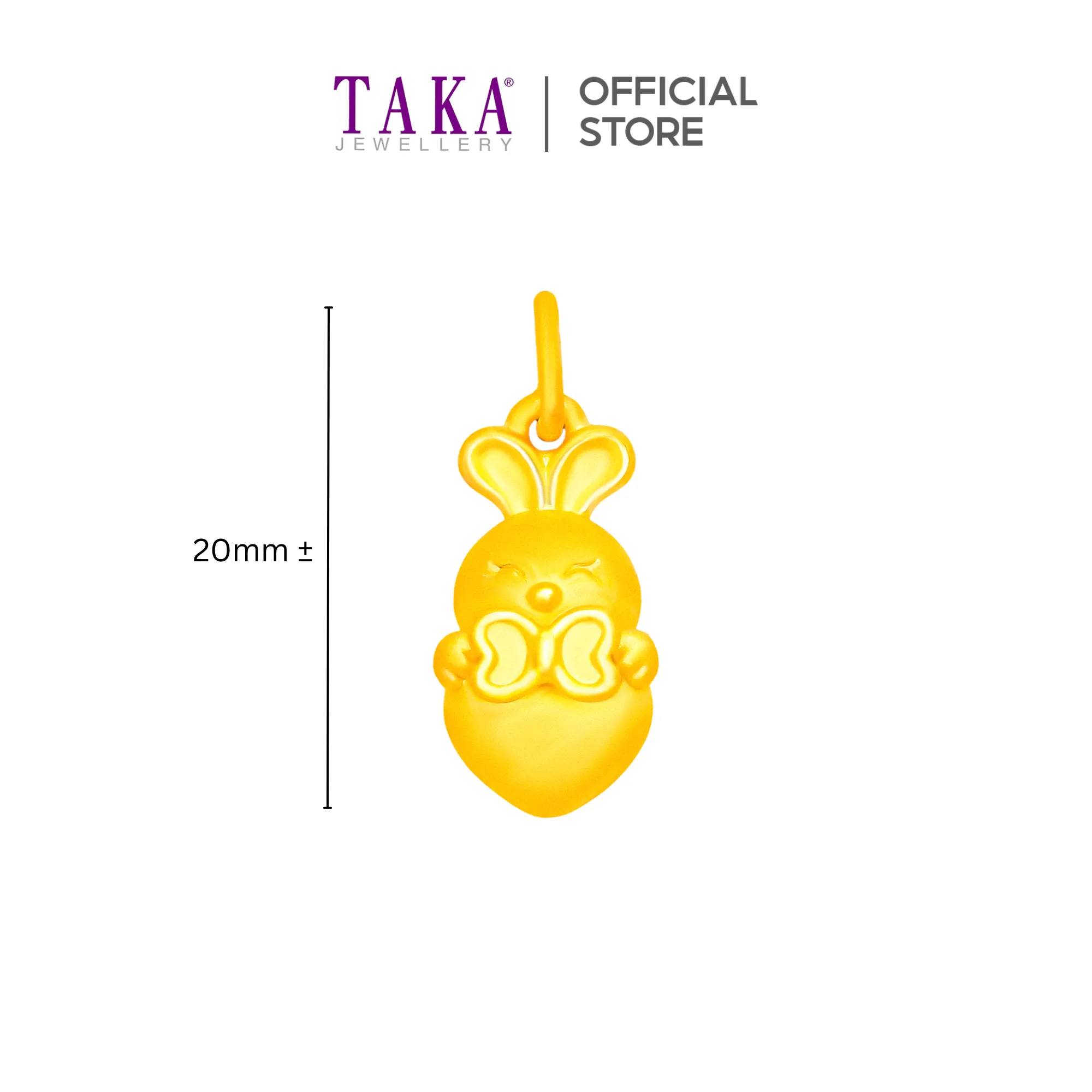 TAKA Jewellery 999 Pure Gold Pendant Bunny