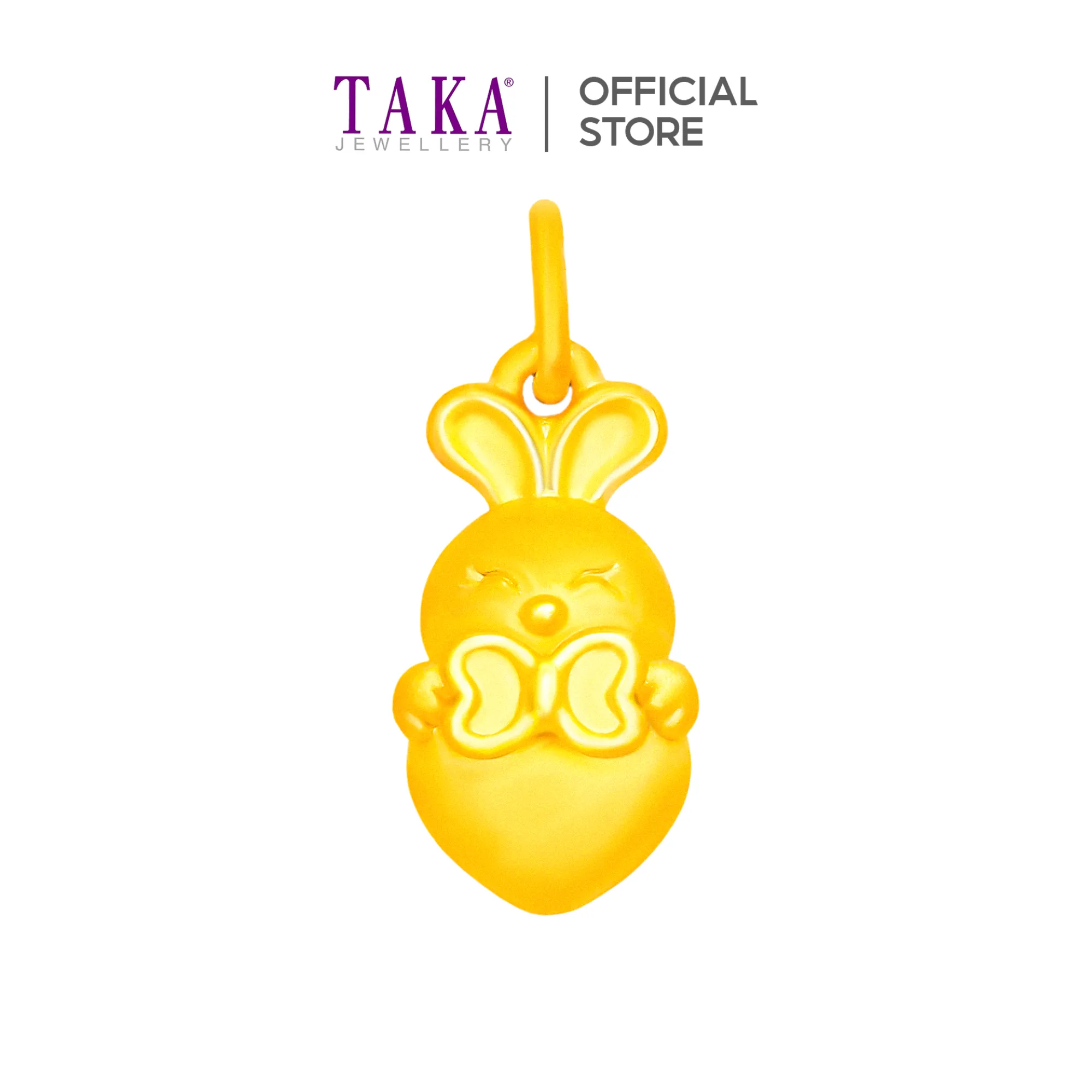 TAKA Jewellery 999 Pure Gold Pendant Bunny