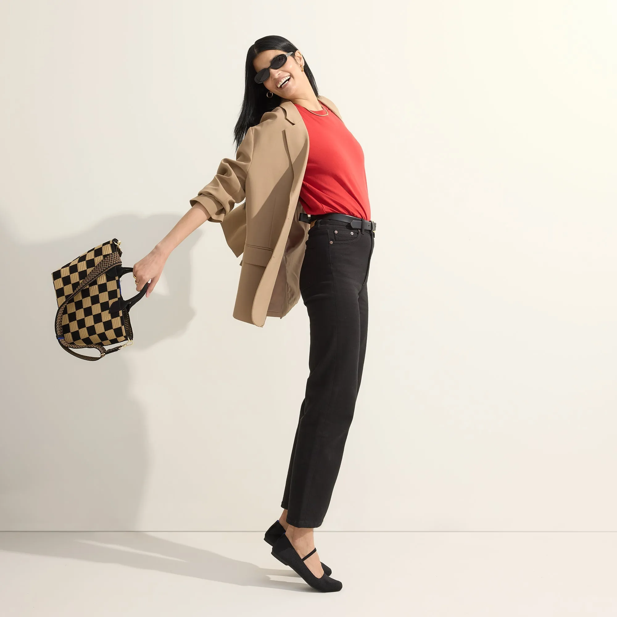 The Lightweight Petite Tote - Checker Classic