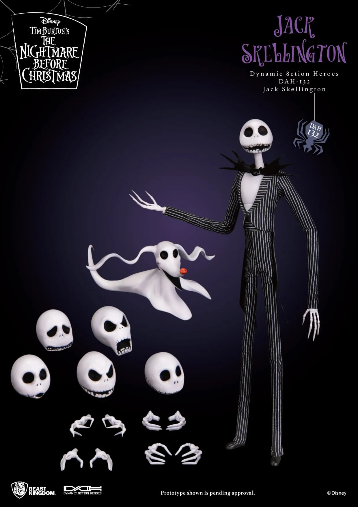 The Nightmare Before Christmas: Jack Skellington: Dynamic 8ction Figure: 21cm