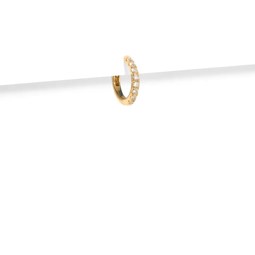 TIMELESS DIAMOND & 14k GOLD HUGGIE