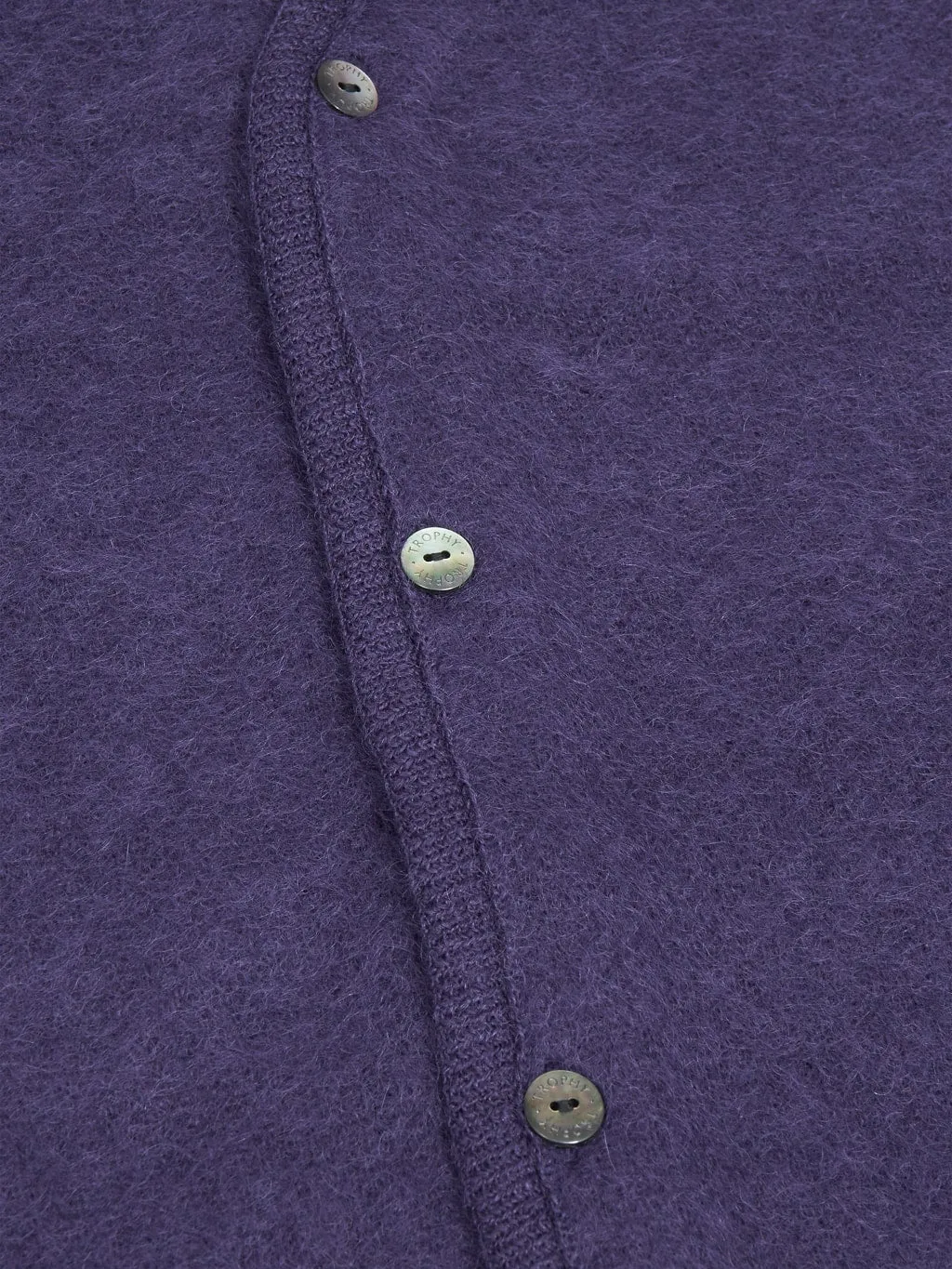 Trophy Clothing Mohair Knit Cardigan Dark Purple