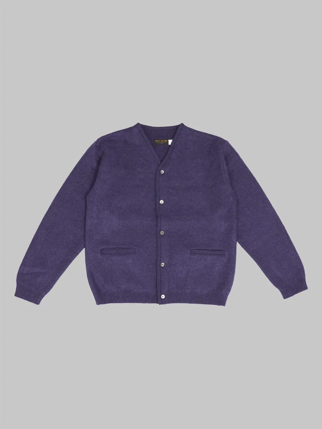 Trophy Clothing Mohair Knit Cardigan Dark Purple