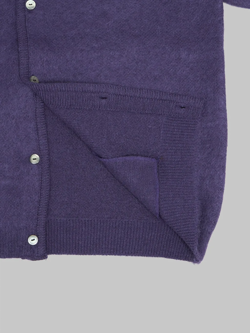 Trophy Clothing Mohair Knit Cardigan Dark Purple