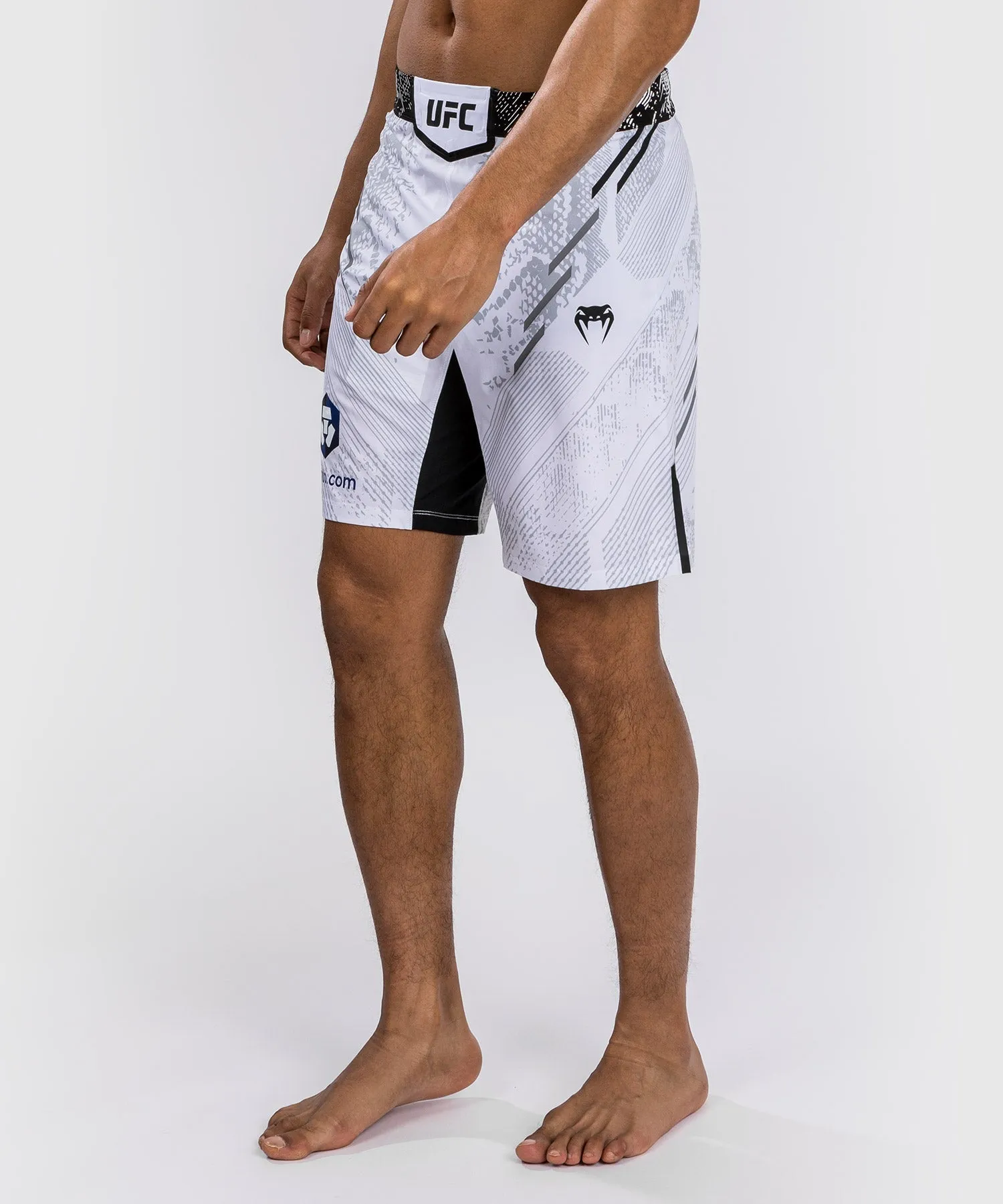 UFC Adrenaline by Venum Personalized Authentic Fight Night Men's Fight Short - Long Fit - White