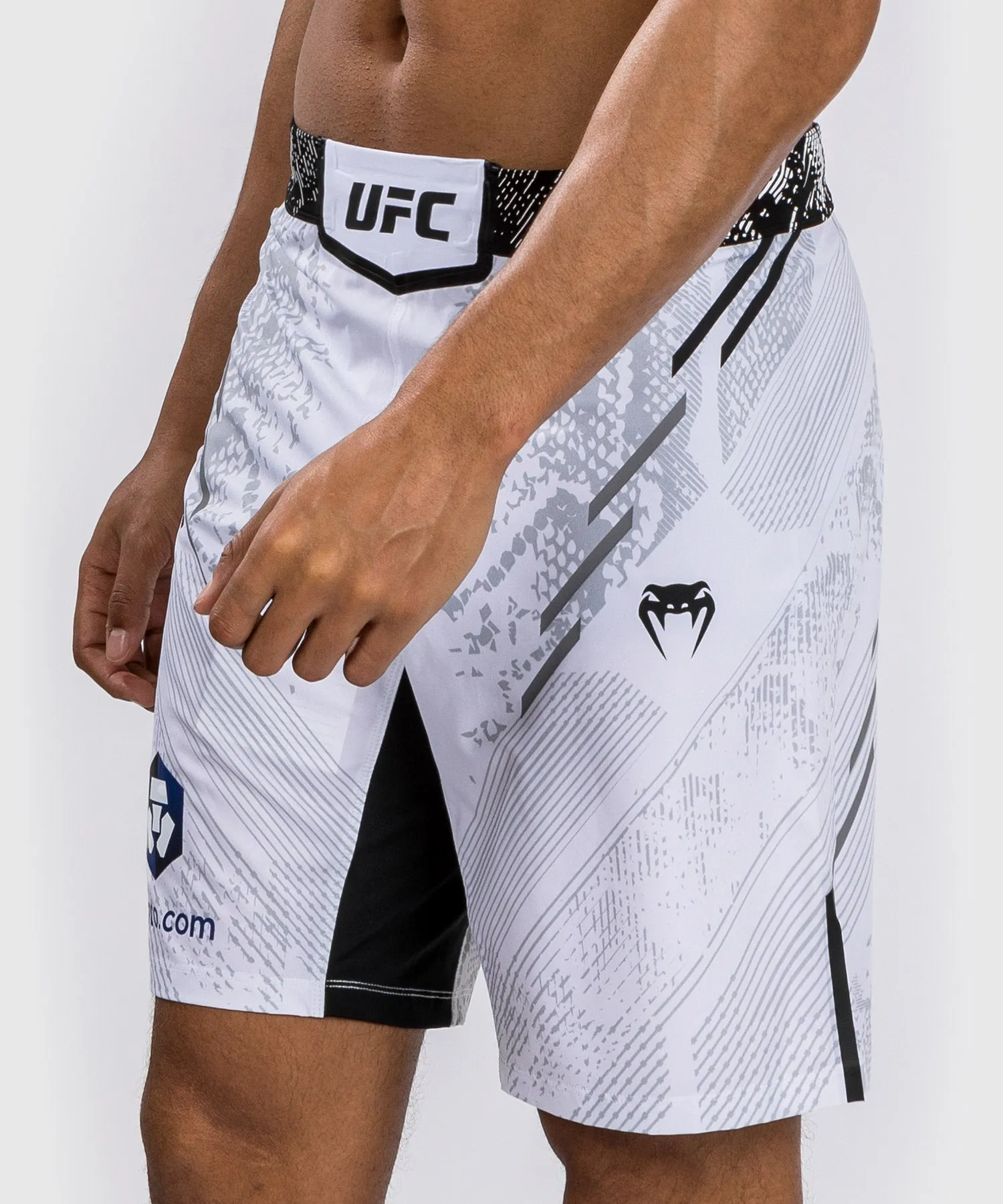 UFC Adrenaline by Venum Personalized Authentic Fight Night Men's Fight Short - Long Fit - White